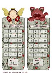 Advent Bookmarks Angel/cat