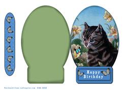 Cat with Flower Globe