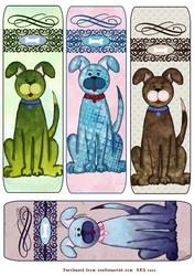 Dog Lineart Bookmarks