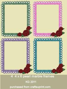 Pearl Marble Rose Frames