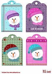 Snowman Tags