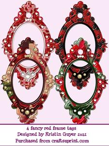 Fancy Red Tag Frames