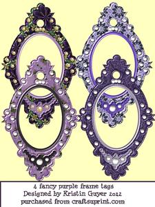 Fancy Purple Tag Frames