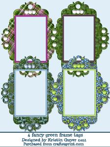 Fancy Green Blue Frames