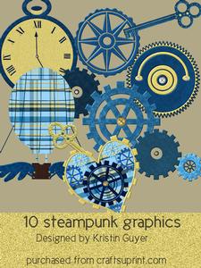 Blue Steampunk Graphics