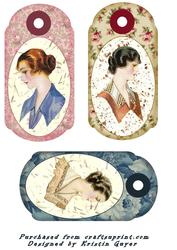 Vintage Lady Tags