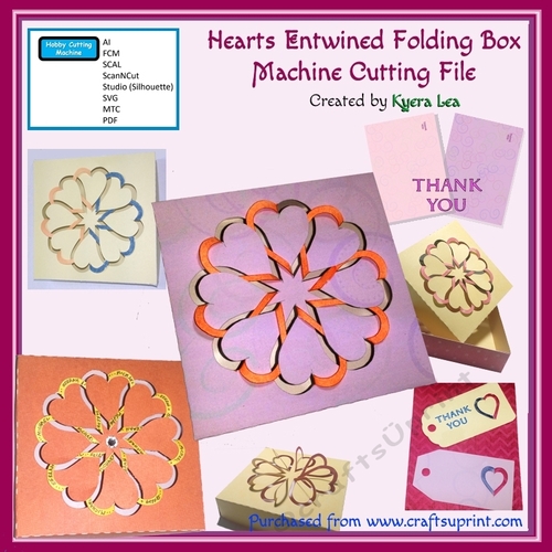 Hearts Entwined Folding Box (Machine Cut)