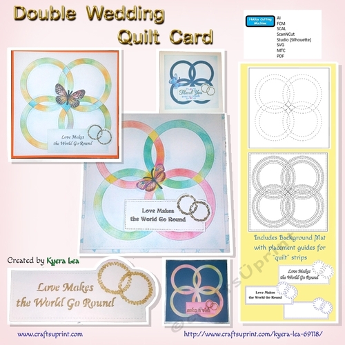 Double Wedding Quilt Card (Cutting File)