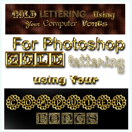 Gold Lettering (Change Based on Computer Fonts - Requires Photoshop)