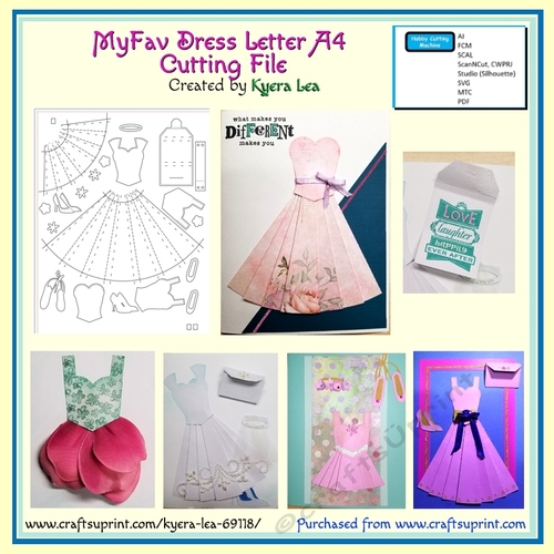MyFav Dress Letter A4 Cutting File