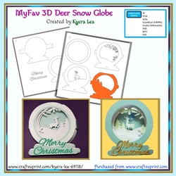 MyFav 3D Deer Snow Globe Machine Cutting File