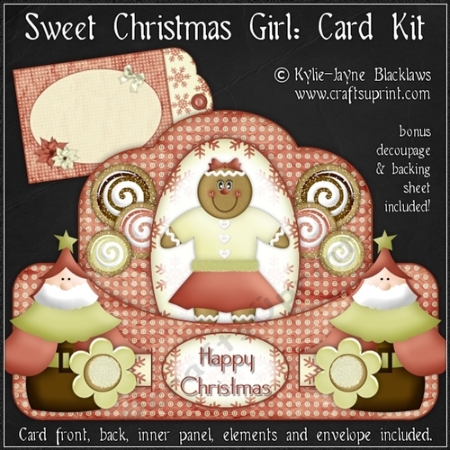 Sweet Christmas Girl - Push n Pull Card Kit