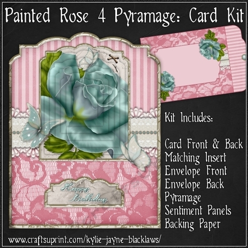Painted Rose 4 - Pyramage Card Kit