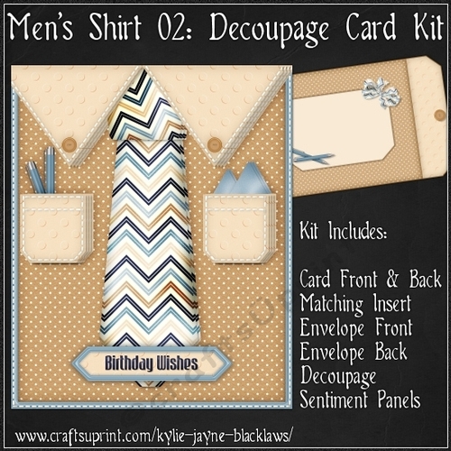 Mens Shirt 02 - Decoupage Card Kit