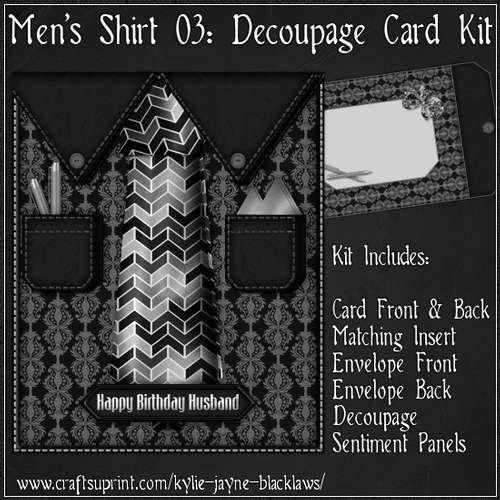 Mens Shirt 03 - Decoupage Card Kit