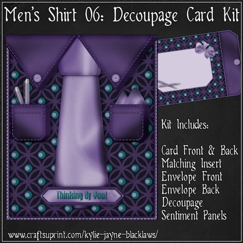 Mens Shirt 06 - Decoupage Card Kit