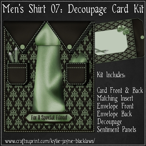 Mens Shirt 07 - Decoupage Card Kit