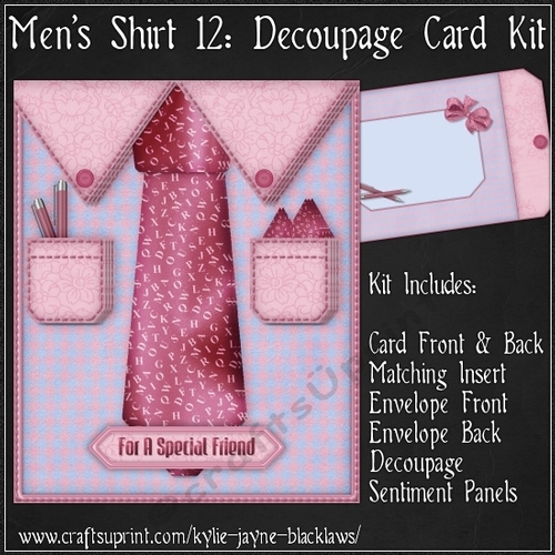 Mens Shirt 12 - Decoupage Card Kit