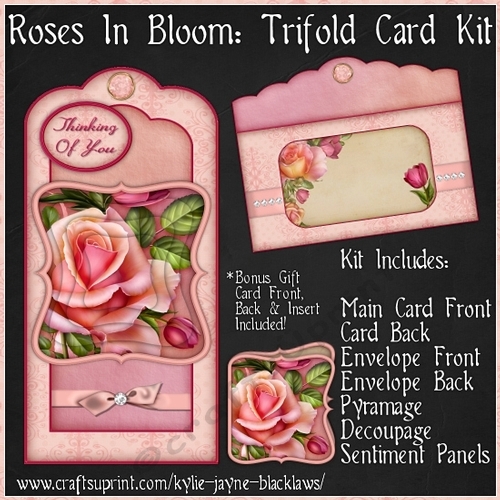 Roses In Bloom - Trifold Card Kit