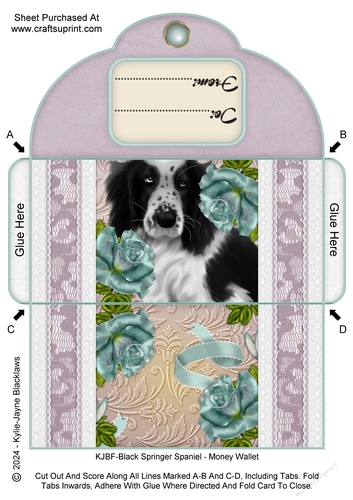 Black Springer Spaniel - Money Wallet