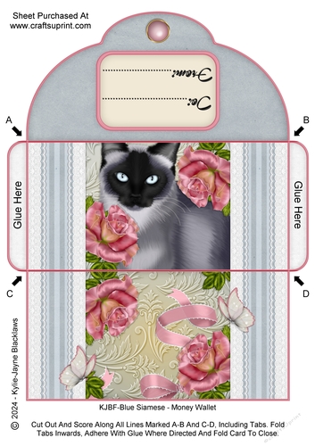 Blue Siamese - Money Wallet
