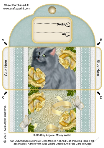 Grey Angora - Money Wallet