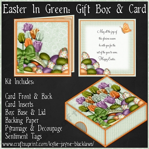 Easter In Green - Gift Box and Card