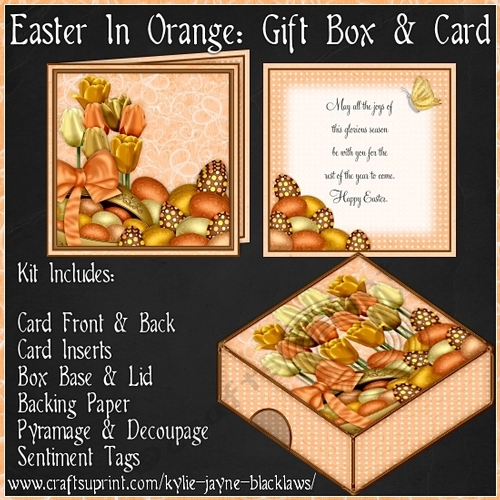 Easter In Orange - Gift Box and Card