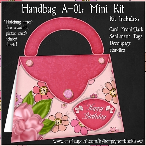 Handbag A-01 - Shaped Decoupage Mini Kit