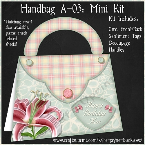 Handbag A-03 - Shaped Decoupage Mini Kit