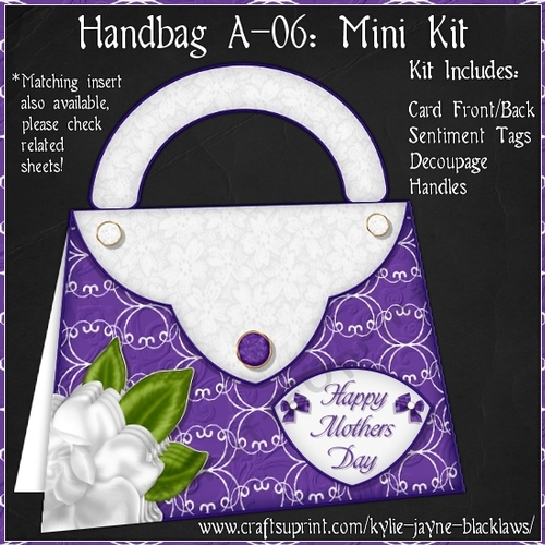 Handbag A-06 - Shaped Decoupage Mini Kit
