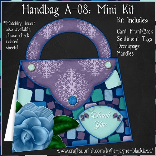 Handbag A-08 - Shaped Decoupage Mini Kit