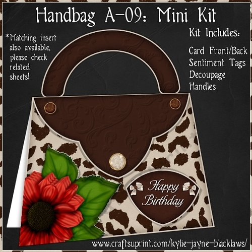 Handbag A-09 - Shaped Decoupage Mini Kit