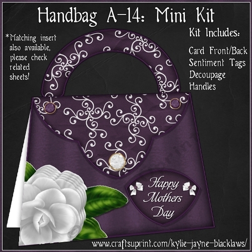 Handbag A-14 - Shaped Decoupage Mini Kit