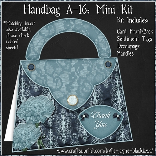 Handbag A-16 - Shaped Decoupage Mini Kit