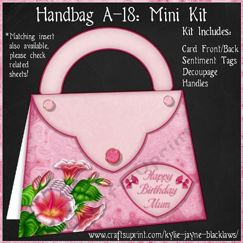 Handbag A-18 - Shaped Decoupage Mini Kit