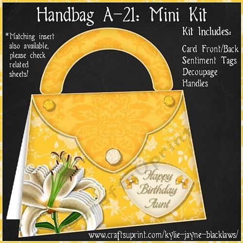 Handbag A-21 - Shaped Decoupage Mini Kit