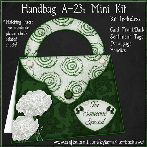 Handbag A-23 - Shaped Decoupage Mini Kit
