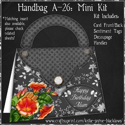 Handbag A-26 - Shaped Decoupage Mini Kit