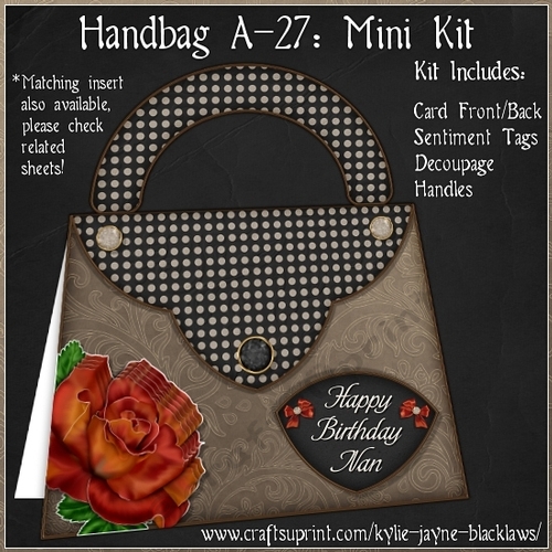 Handbag A-27 - Shaped Decoupage Mini Kit