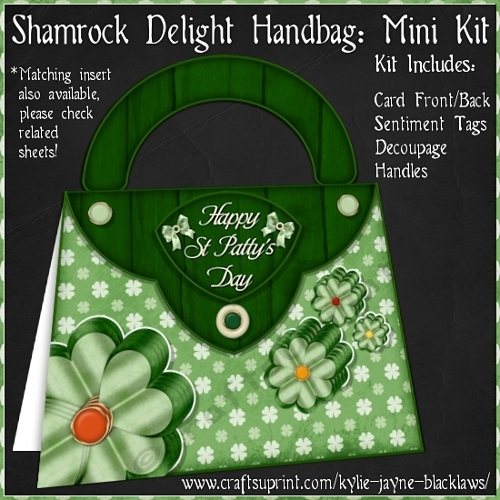 Shamrock Delight Handbag - Shaped Decoupage Mini Kit