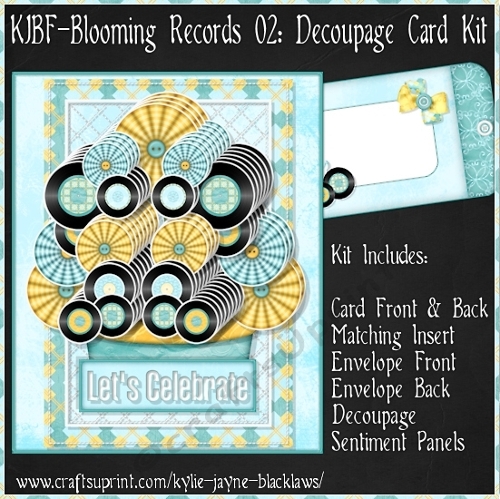 Blooming Records 02 - Decoupage Card Kit