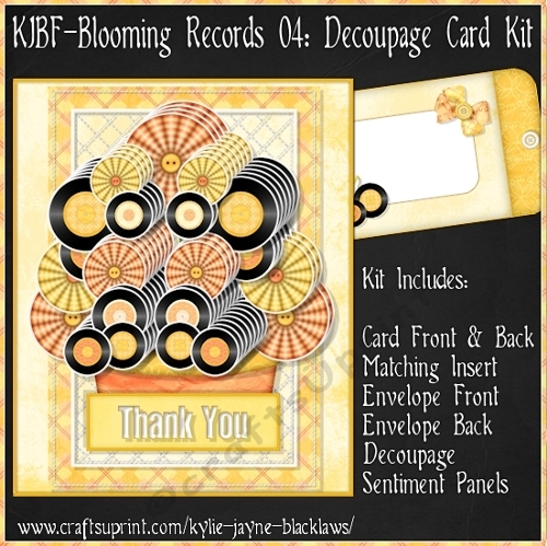Blooming Records 04 - Decoupage Card Kit
