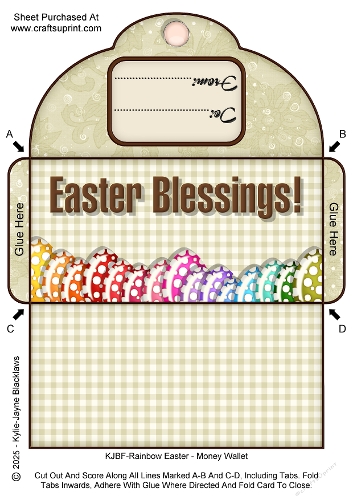 Pink Happy Easter - Money Wallet