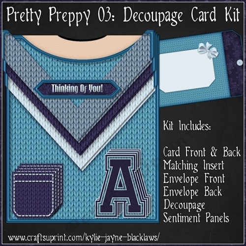 Pretty Preppy 03 - Decoupage Card Kit