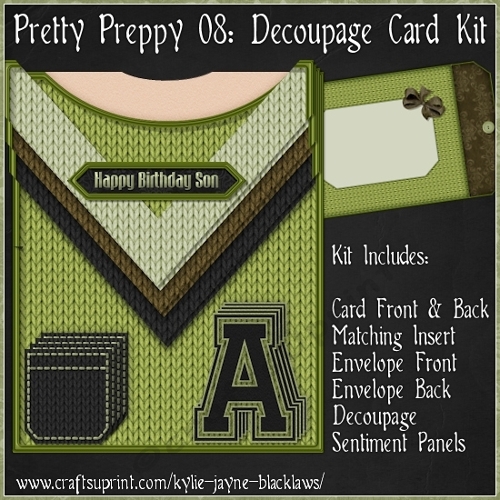 Pretty Preppy 08 - Decoupage Card Kit
