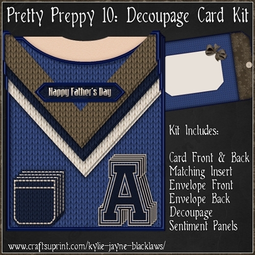 Pretty Preppy 10 - Decoupage Card Kit
