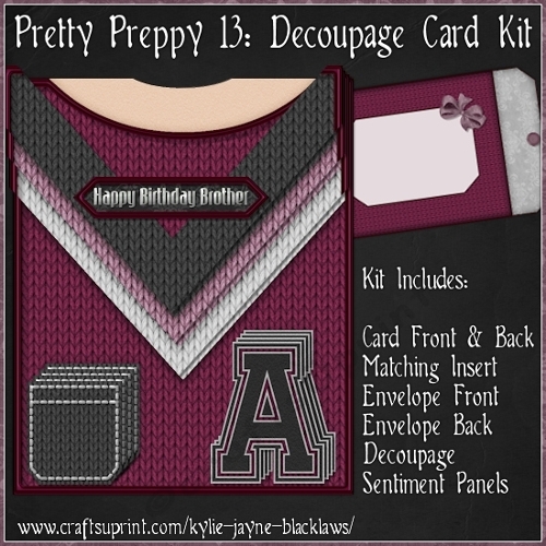 Pretty Preppy 13 - Decoupage Card Kit