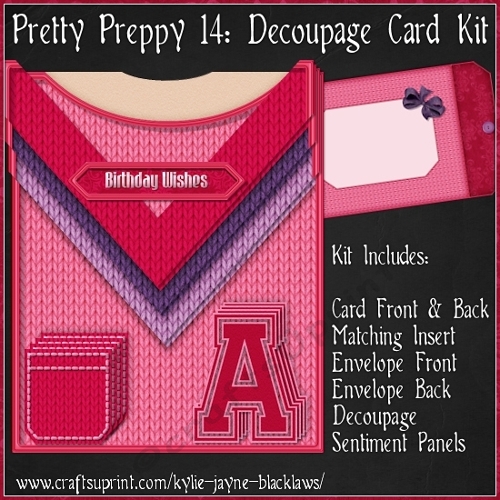Pretty Preppy 14 - Decoupage Card Kit