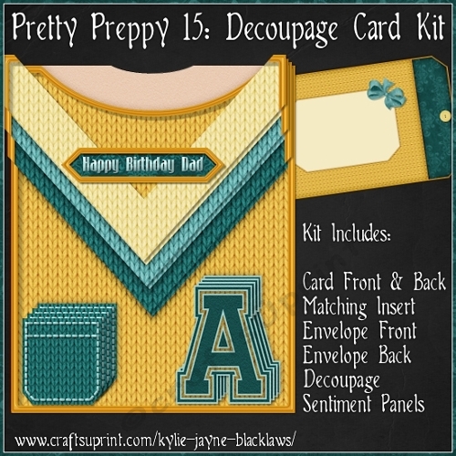 Pretty Preppy 15 - Decoupage Card Kit